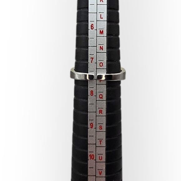 Red Pear-Cut Stone – Sterling Silver 925 – Halo Statement Ring – Size 7.5 - Picture 8 of 10